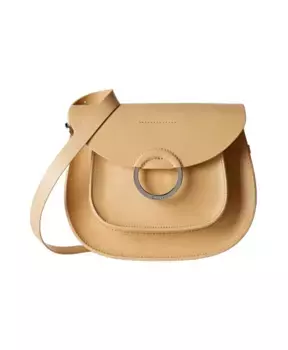 Сумка через плечо бежевого цвета из синтетического материала Pollini, бежевый