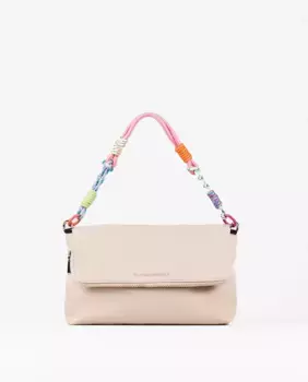 Сумка через плечо бежевого цвета с веревочной ручкой PACOMARTINEZ, бежевый