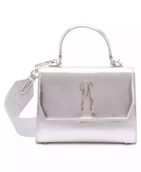 Сумка через плечо Blattuca с металлическим логотипом Steve Madden, серебряный