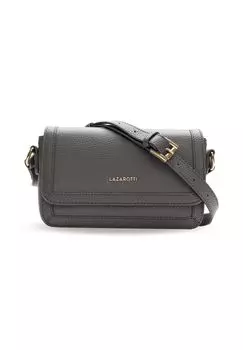 Сумка через плечо Bologna Leather 21 см LAZAROTTI, серый