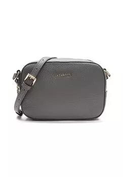 Сумка через плечо Bologna Leather из кожи 19 см LAZAROTTI, серый