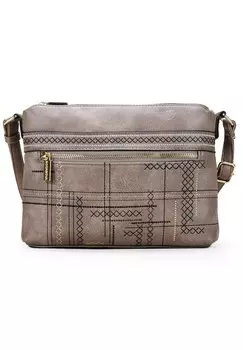 Сумка через плечо Bosanova с застежкой на молнию, серо-коричневый