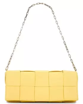 Сумка через плечо Bottega Veneta Baguette Pochette On Chain, цвет Sherbert & Silver