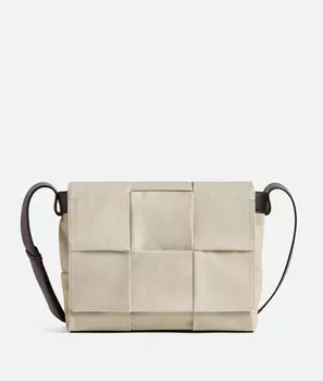 Сумка через плечо Bottega Veneta, серо-бежевый/кремовый