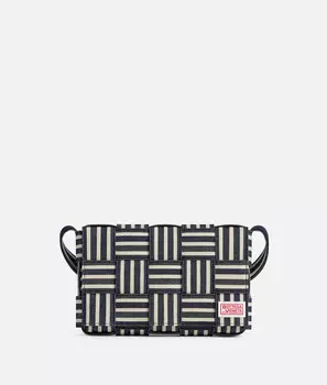 Сумка через плечо Bottega Veneta, темно-синий/белый/черный