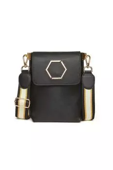 Сумка через плечо Brompton для телефона ALICE WHEELER LONDON, черный