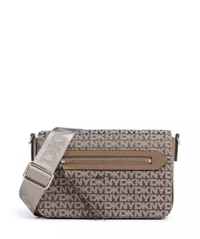 Сумка через плечо bryant из полиэстера и зернистой яловой кожи. Dkny, коричневый