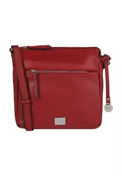 Сумка через плечо Будапешт, экокожа, однотонная, женская L.CREDI, красный