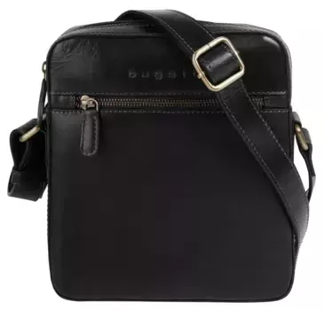 Сумка через плечо bugatti "REMO", натуральная кожа, черный