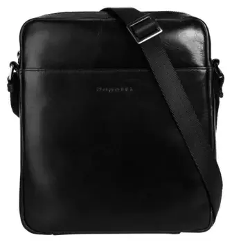 Сумка через плечо bugatti "ROMANO", натуральная кожа, черный