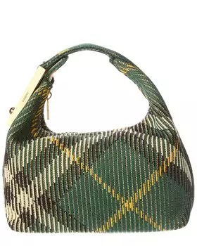 Сумка через плечо Burberry Peg Mini Check, зеленый