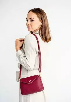 Сумка через плечо BYRSA MINI VUCH, темно-красный