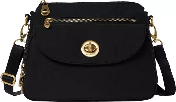 Сумка через плечо Calais Baggallini, цвет Black/Gold Hardware