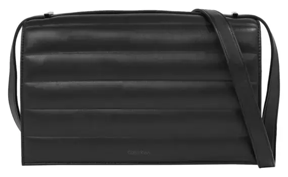 Сумка через плечо Calvin Klein "LINE QUILT MD CONV SHOULDER BAG", черный