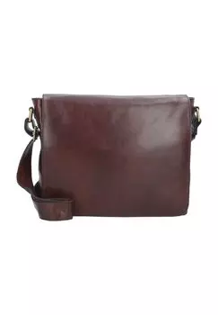 Сумка через плечо Cambridge, кожаная, можно положить на тележку, однотонная Heyden, цвет Rotbraun
