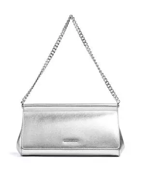 Сумка через плечо Carmine из зернистой кожи Michael Kors, серебряный