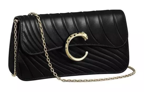 Сумка через плечо CARTIER Panthre De Calfskin, женская, черная, мини