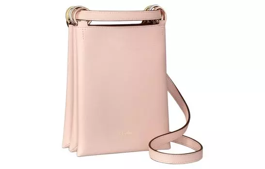 Сумка через плечо CARTIER Trinity Series из текстурированной телячьей кожи, женская, светло-розовая