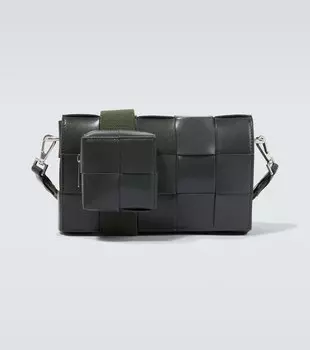 Сумка через плечо Cassette из кожи Bottega Veneta, зеленый
