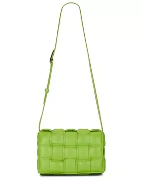 Сумка через плечо Cassette с мягкой подкладкой Bottega Veneta, цвет Acid Green & Silver