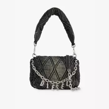 Сумка через плечо Charm-D из денима Diesel, черный