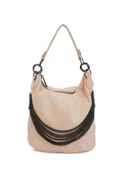 Сумка через плечо Cher из переливающегося материала с цепочкой HARPA, цвет Apricot Pink