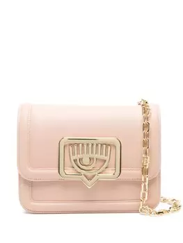 Сумка через плечо Chiara Ferragni с металлической пластиной в виде глаза, серый