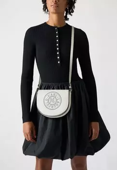 Сумка через плечо CIRCLE SADDLE PERFORATED KARL LAGERFELD, светло-желтый
