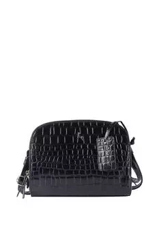Сумка через плечо 'Classy' из кожи с тиснением под крокодила Ashwood Leather, черный
