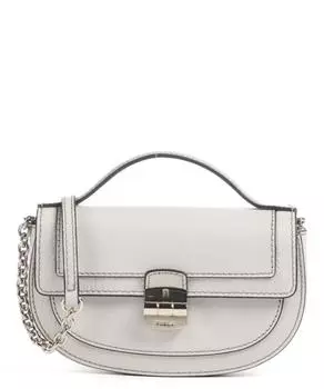 Сумка через плечо Club 2 Mini из зерненой кожи Furla, белый