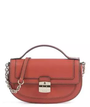 Сумка через плечо Club 2 Mini из зерненой кожи Furla, коричневый