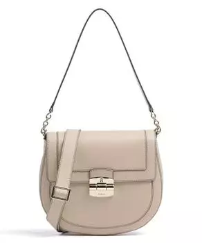 Сумка через плечо Club 2 S из зерненой кожи Furla, бежевый