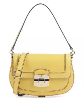 Сумка через плечо Club 2 s из зерненой кожи Furla, желтый