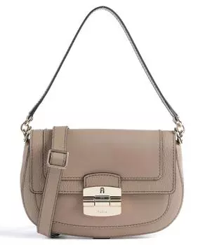 Сумка через плечо Club 2 s из зерненой кожи Furla, коричневый