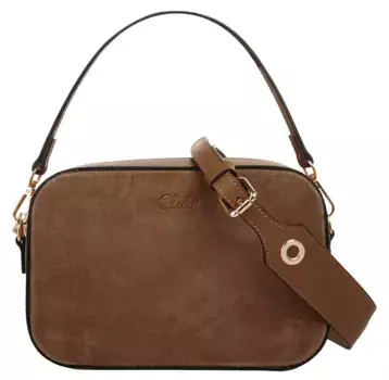 Сумка через плечо Cluty, натуральная кожа, производство Италия, цвет Cognac
