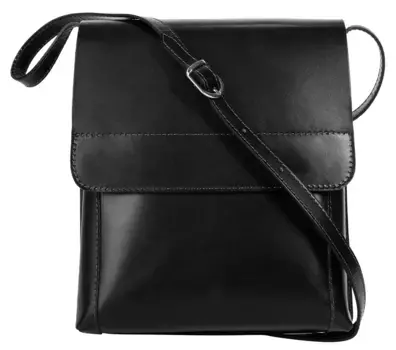 Сумка через плечо Cluty, натуральная кожа, производство Италия, черный