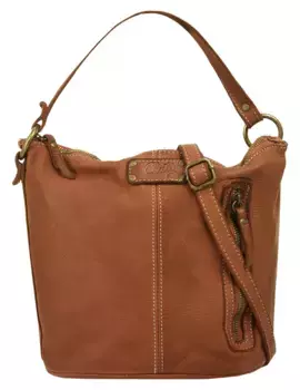 Сумка через плечо Cluty, натуральная кожа, производство Италия, цвет Cognac