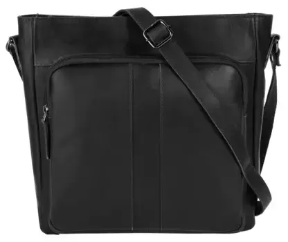 Сумка через плечо Cluty, натуральная кожа, черный