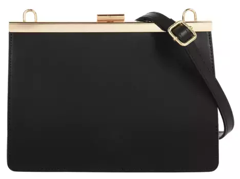Сумка через плечо Cluty, натуральная кожа, производство Италия, черный