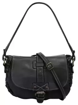 Сумка через плечо Cluty, натуральная кожа, производство Италия, черный