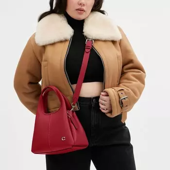 Сумка через плечо COACH Lana 23, левый/рубиновый