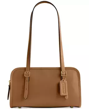 Сумка через плечо Coach Originals Small с двойным ремнем из кожи, коричневый