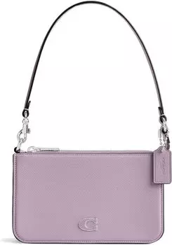 Сумка через плечо COACH Pouch Bag in Cross Grain Leather, цвет Soft Purple