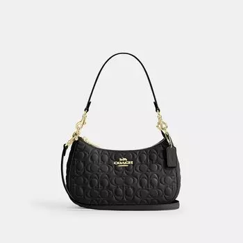 Сумка через плечо Coach Teri Shoulder Bag, золотой/черный