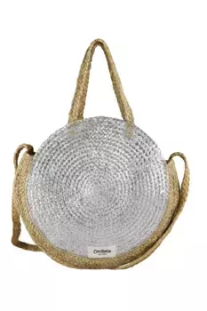 Сумка через плечо COLLEZIONE ALESSANDRO "Аида" с серебряным принтом, серебристый