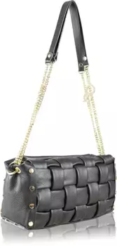 Сумка через плечо COLLEZIONE ALESSANDRO "Baguette", производство Италия, черный