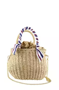 Сумка через плечо COLLEZIONE ALESSANDRO "Basti", из рафии, цвет Natur