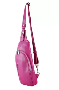 Сумка через плечо COLLEZIONE ALESSANDRO "Betty", натуральная кожа, много отделений, розовый