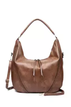 Сумка через плечо COLLEZIONE ALESSANDRO "Big Aunt", много места для хранения, цвет Cognac