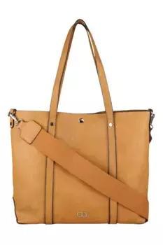 Сумка через плечо COLLEZIONE ALESSANDRO "Ela", простой дизайн, цвет Cognac